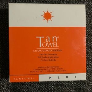 TanTowel Self-Tan Towelette - Plus, 5 Towelettes, Medium to Dark Skin Tones